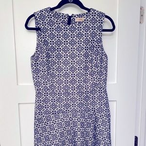 Tory Burch Navy and Cream Dress